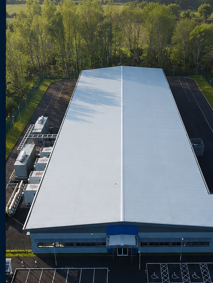 Aerial view of a commercial facility serviced by EMF Controls